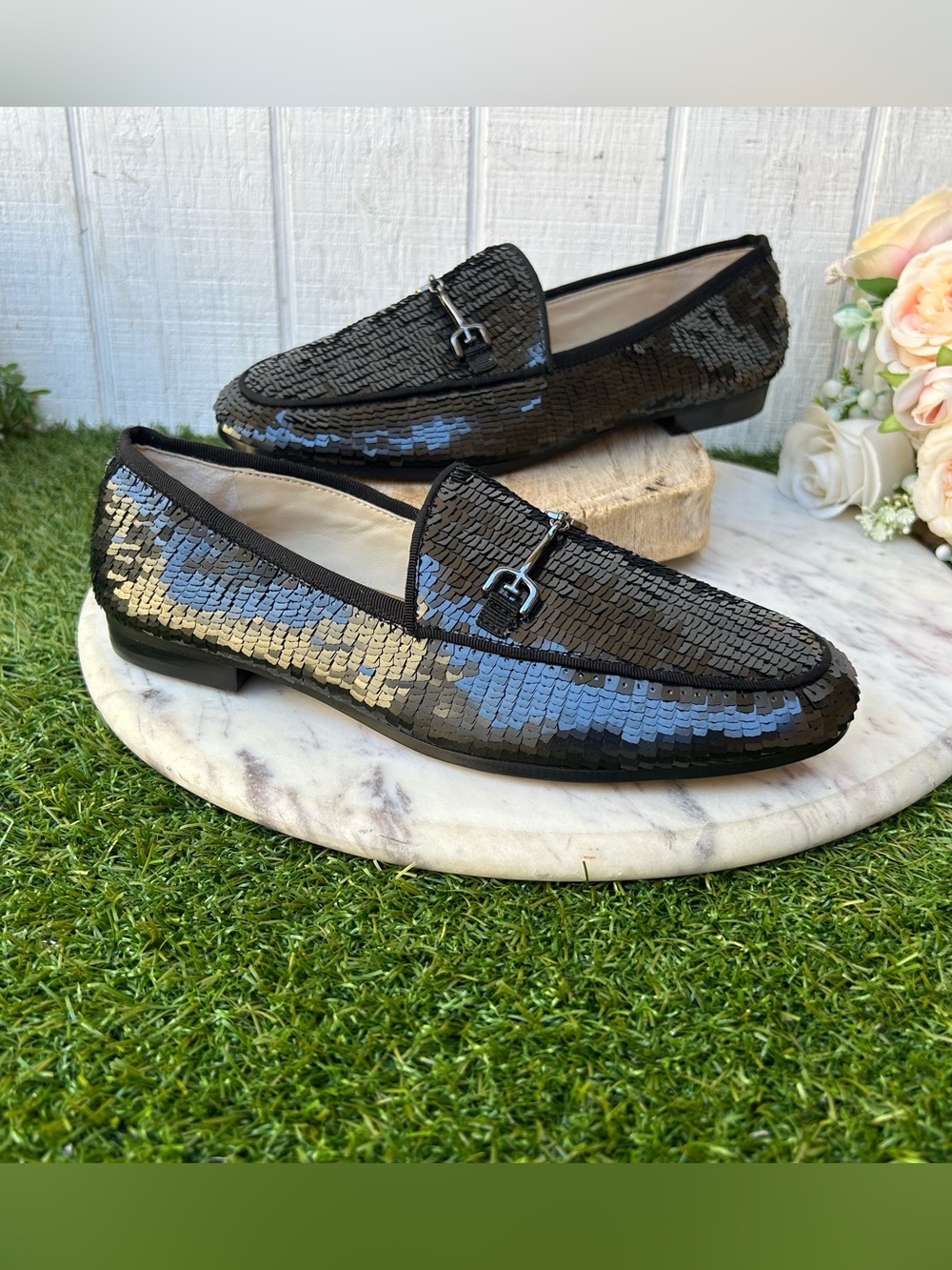 Sam Edelman Women's Loraine Loafer
Color: Black Sequin size 6 new/no box - Picture 6 of 16